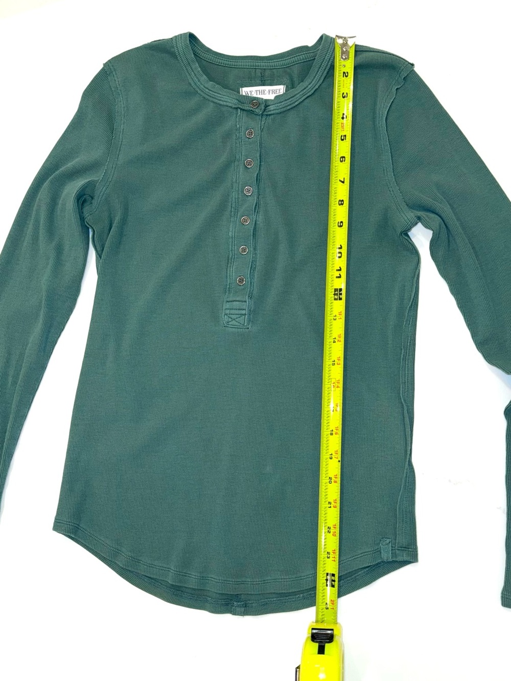 Free People We the Free Jamie Henley Ribbed Top XL in Uncut Emerald - Picture 3 of 8